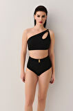 Suwen Tek Omuz Aksesuarlı Bralet Bikini Üst