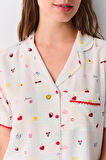 Suwen Smile Maskülen Şort Pijama Takımı
