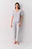 Suwen Pointy Maskülen Pijama Takımı