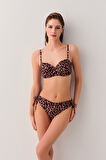 Suwen Leopard Yanı Büzgülü Bikini Alt