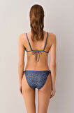 Suwen Denim Üçgen Bikini Üst