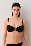 Suwen Noir W Aksesuarlı Detaylı Bikini Üst