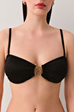 Suwen Noir W Aksesuarlı Detaylı Bikini Üst