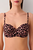 Suwen Leopard Diana Straplez Bikini Üst