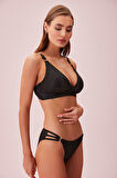 Suwen Line Lurex Üç Şeritli Detaylı Bikini Alt