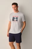 Suwen Wall Erkek Şort Pijama Takımı