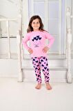 Kız Çocuk Uzun Kollu Pijama Takımı Ballon Hearth Pembe