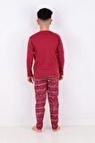 Erkek Çocuk Pijama Takımı Moon Uzun Kollu Pamuklu 1008