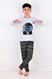 Erkek Çocuk Pijama Takımı Moon Uzun Kollu Pamuklu