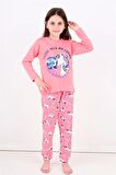 Kız Çocuk Uzun Kollu Pijama Takımı My Friend Unicorn