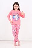 Kız Çocuk Uzun Kollu Pijama Takımı My Friend Unicorn