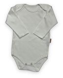 Çıtçıtlı Bebek Body Zıbın Uzun Kollu Pamuklu Ekru