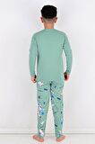 Far Out Uzun Kollu Erkeke Çocuk Pijama Takımı Yeşil