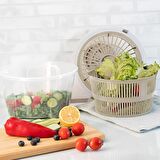 Porsima G-25 Gondol Vega Pratik Salata Kurutucu - Meyve Sebze Yeşillik Yıkama Kurutma Kabı Cappuccino