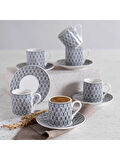 Porsima Perotti Yx03 Desenli 6 Kişilik Porselen Fincan Takımı 90cc