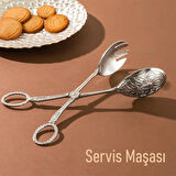 Porsima Gümüş Servis Maşa, Salata Kek Makarna Maşası 1 Adet Lüks Servis Maşası