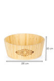 Porsima 2060 Büyük Boy Doğal Bambu Salata Kasesi 26cm