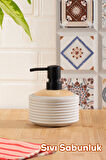 Porsima 3126 Banyo ve Mutfak Sıvı Sabunluk 350ML Taupe-Ahşap