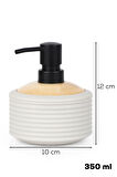 Porsima 3126 Banyo ve Mutfak Sıvı Sabunluk 350ML Taupe-Ahşap