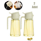 Porsima ALK-3154 Çok Amaçlı Cam Sprey Şişe -Yağdanlık Limon Sirke Sos Püskürtücü, Sızdırmaz Standlı Yağdanlık Krem