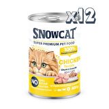 Snow Cat Premium Parça Etli Tavuklu Kedi Konservesi 12 Adet*400 G