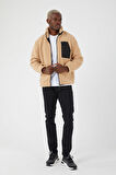 UNIQROY Basic Suni Yün Mont Tam Fermuarlı Cepli Normal Kesim