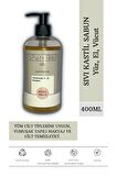Sıvı Kastil Sabun %100 Doğal Zeytinyağlı Yoğun Nemlendirici Arındırıcı Bitkisel Vegan Sabun 400 ml