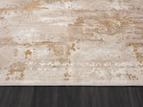 Merit Mr003s Krem Halı Gold Detaylı Ince Yumuşak Akrilik Tozuaz Modern Salon Halısı Koridor Halısı