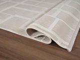Sümer Sm015a Krem Renkli Halı Çizgi Desenli Dekoratif Modern Antialerjik Salon Mutfak Halısı