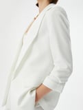 Blazer Ceket Şal Yaka Cepli Regular Fit