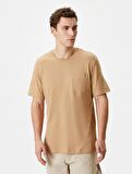 Koton Erkek T-shirt 4SAM10228HK DEVE TÜYÜ