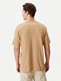 Koton Erkek T-shirt 4SAM10228HK DEVE TÜYÜ