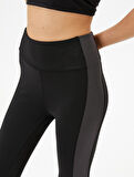 Renk Geçişli Yüksek Bel Spor Tayt Slim Fit