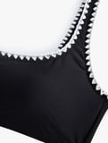 Kroşe Detaylı Bralet Bikini Üstü Pedli