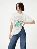 4SAL10234IK Koton Kadın T-shirt EKRU