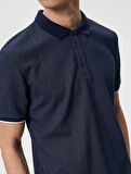 4SAM10089MK Koton Erkek T-shirt LACİVERT