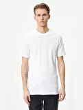 Koton Erkek T-shirt 4SAM10272HK BEYAZ