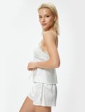 Bridal Saten Mini Şort Pijama Altı