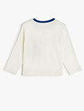Sweatshirt Kış Temalı Baskılı Uzun Kollu Bisiklet Yaka 