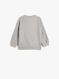 Kapşonlu Basic Sweatshirt Dokulu Kanguru Cepli