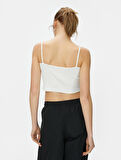 Basic Crop Atlet İnce Askılı Ribanalı Pamuklu