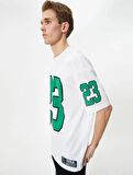 4SAM10133HK Koton Erkek T-shirt BEYAZ