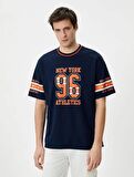 4SAM10137HK Koton Erkek T-shirt LACİVERT