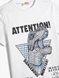 4SKB10299TK Koton Erkek Çocuk T-shirt BEYAZ