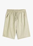 Koton Lastikli Bel Normal Yeşil Erkek Çocuk  Şort 4SKB40089TW