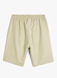 Koton Lastikli Bel Normal Yeşil Erkek Çocuk  Şort 4SKB40089TW