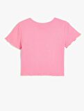 4SKG10204AK Koton Kız Çocuk T-shirt PEMBE