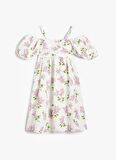 Koton Lila Kız Çocuk Midi Elbise 4SKG80043AW