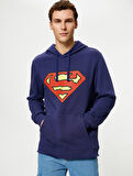 Superman Hoodie Kanguru Cepli Lisanslı Baskılı