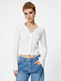 Uzun Çan Kol Gömlek Dokulu Slim Fit 